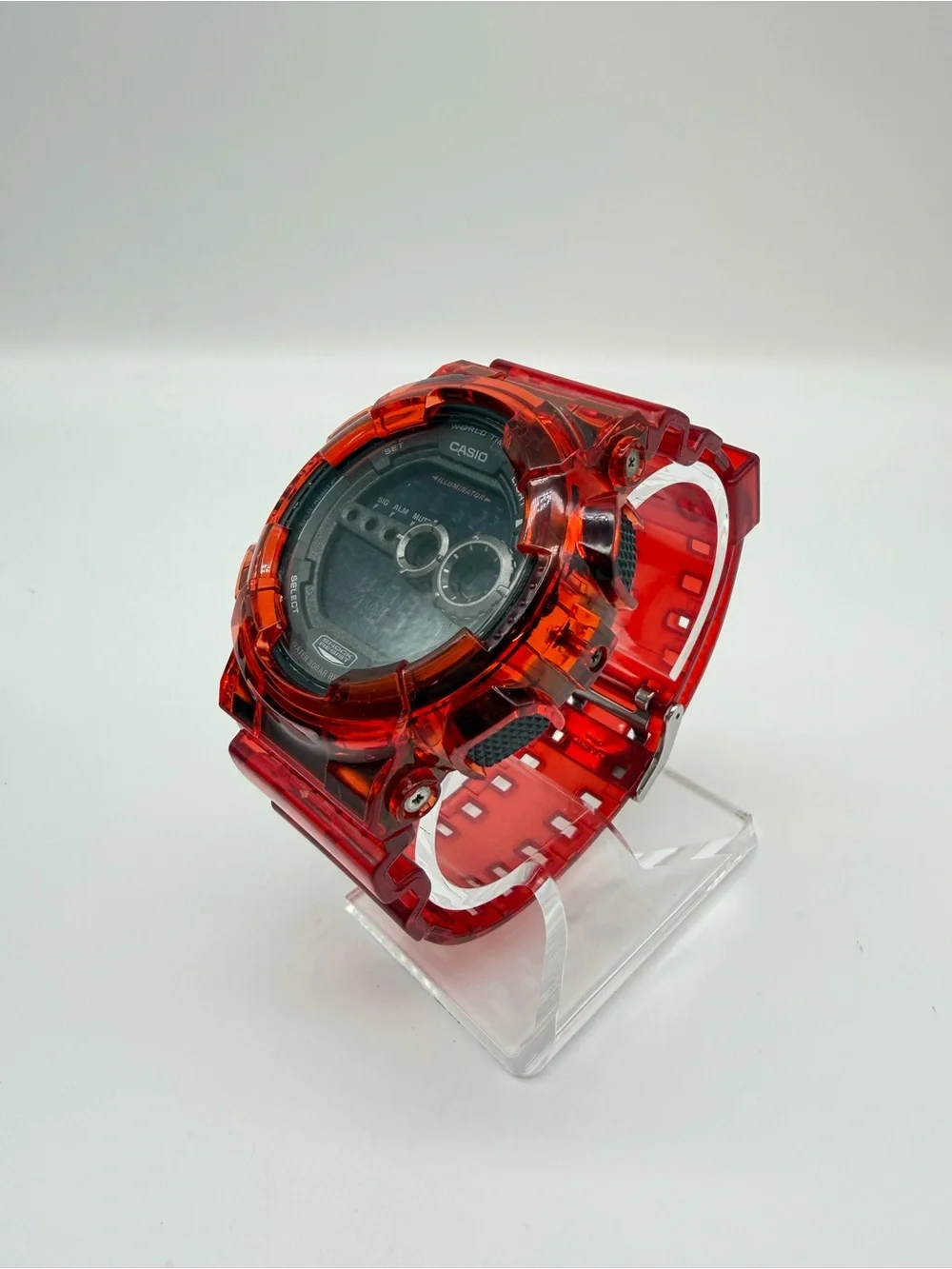 Casio Red Transparent Custom Digital Watch